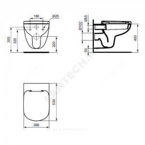 Унитаз подвесной TEMPO микролифт Ideal Standard W941106