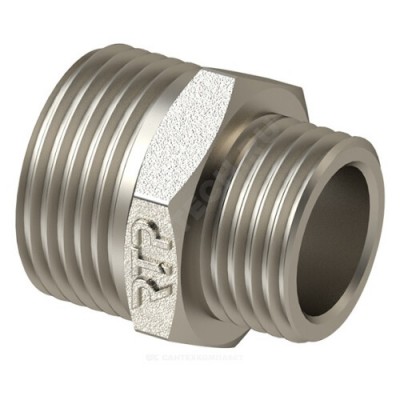 Ниппель латунь никель переходной Ду 50х32 (2"х1 1/4") НР RTP (РосТурПласт) 29286
