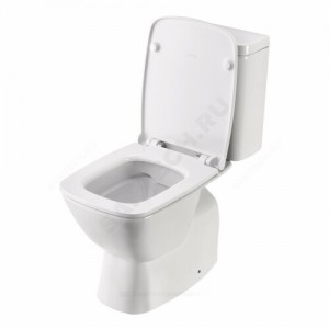 Унитаз-компакт Нео белый нижний подвод горизонт/выпуск 2/реж дюропласт Soft close тонкое сиденье Santek 1.WH30.2.470