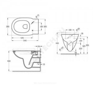 Унитаз подвесной Debba Round rimless белый без сиденья Roca 346998000