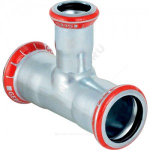 Тройник переходной сталь углеродистая Дн 35х15х35 пресс Mapress Geberit 21212