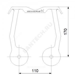 Кронштейн промежуточный Дн 100/Дн 100, Дн 100/Дн 80 Grundfos 96825161