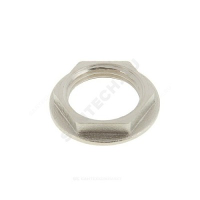 Контргайка латунь никель реборда Ду 15 (1/2") ВР Китай