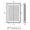 Решётка вентиляционная пластик 180х250 вытяжная АБС Эра 1825РЦ