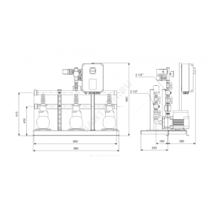 Установка повышения давления Hydro Multi-S 3 CM 10-3 3x400V Grundfos 91047137