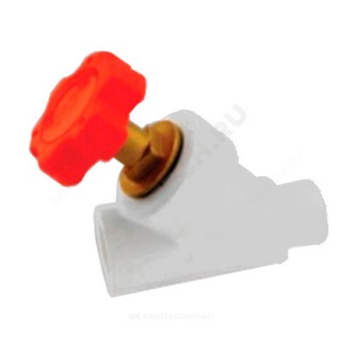 Клапан (вентиль) PP-R запорный серый внутр/наруж пайка Дн 25х45гр VALFEX 10173025Г