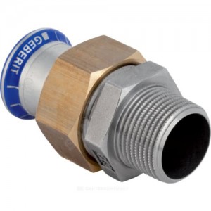 Муфта разъемная сталь нерж Дн 42х1 1/2" пресс/НР Mapress Geberit 35339