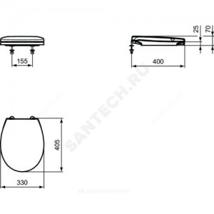 Сиденье для унитаза CONTOUR 21 синее Ideal Standard S405636.
