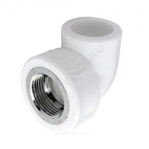 Угольник PP-R комбинированный белый ВР Дн 32х3/4" RTP (РосТурПласт) 10796
