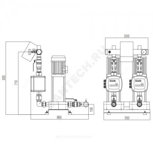 Установка повышения давления 2KVC A.D. 30/50 M 230/50-60 DAB 60122650