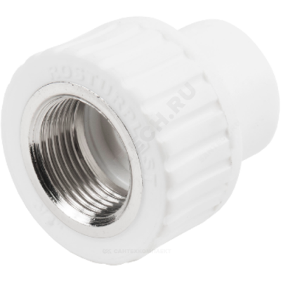 Муфта PP-R комбинированная белая ВР Дн 32х1/2" RTP (РосТурПласт) 28184