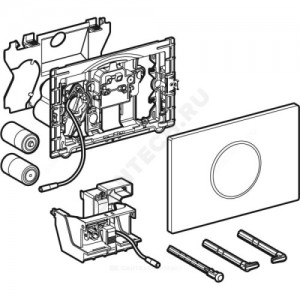 Система управления смывом для унитаза Sigma 10 ик-датчик хром матовый/хром глянцевый подключение к сети Geberit 115.908.KN.1