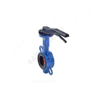 Затвор дисковый поворотный чугун VPI4448-02EP Ду 100 Ру16 межфл с рукояткой диск чугун манжета EPDM Tecofi VPI4448-02EP0100