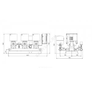 Установка повышения давления Hydro Multi-E 3 CRE 5-5 Grundfos 98486699