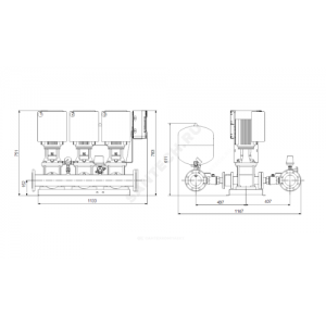 Установка повышения давления Hydro Multi-E 3 CRE20-1 Grundfos 98486756