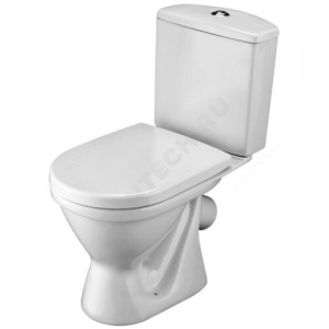 Унитаз-компакт Алькор белый нижний подвод косой выпуск 2/реж дюропласт Santek 1.WH30.2.140