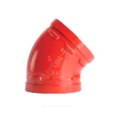 Отвод (колено) под муфту 45гр грувлок XGQT011 Ду80 (Дн89) LEDE