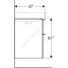 Тумба под умывальник 75 Smyle Square белая Geberit 500.353.00.1