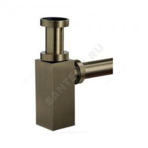 Сифон для умывальника бутылочный латунь 1 1/4"x32 с прямой трубкой 32мм бронза без выпуска Орио CB-405