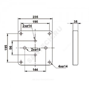 Основание для одинарных насосов TP, TPE серии 300 Grundfos 485031