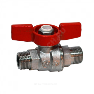 Кран шаровой латунь хром R253D Ду 10 Ру42 НР бабочка Giacomini R253X002