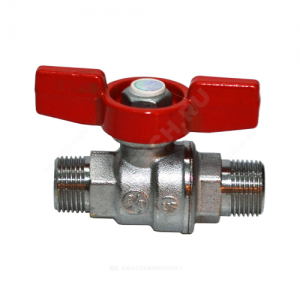 Кран шаровой латунь хром R253D Ду 10 Ру42 НР бабочка Giacomini R253X002