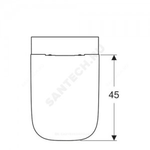 Унитаз подвесной Smyle Square горизонт/выпуск дюропласт Soft close Geberit 500.683.00.2