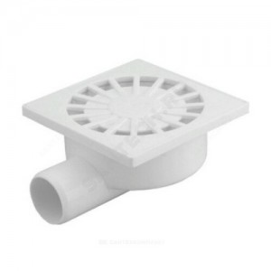 Трап нерегулируемый с гидрозатвором Дн 50 150х150мм горизонтальный выпуск Ostendorf 904050