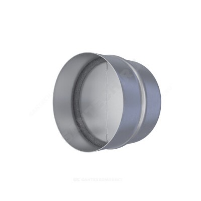 Соединитель круглый D125 с защитой от обратной тяги сталь оц Эра 125СКц