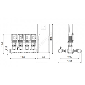 Установка повышения давления Hydro MPC-E 4 CRE45-2 Grundfos 98439506