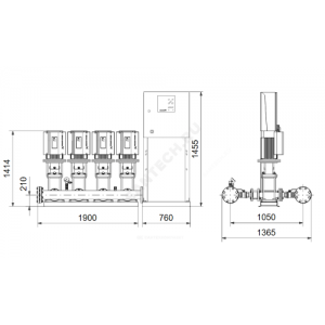Установка повышения давления Hydro MPC-E 4 CRE45-3 Grundfos 98439510