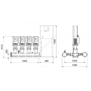 Установка повышения давления Hydro MPC-E 4 CRE64-1-1 Grundfos 99208386