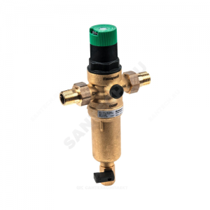 Фильтр сетчатый T-образный латунь Ду 15 Ру25 Тмакс=70 oC G1/2" НР FK06 с регулятором давления Honeywell-Braukmann FK06-1/2"AAMRU