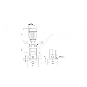 Насос многоступенчатый вертикальный CRT 16-2 A-P-A-E-AUUE PN25 3х380-415В/50 Гц Grundfos 96117244