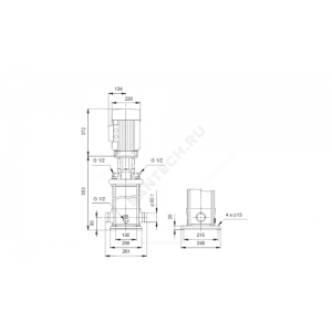 Насос многоступенчатый вертикальный CRT 16-4 A-P-A-E-AUUE PN25 3х380-415В/50 Гц Grundfos 96117246