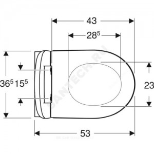 Унитаз подвесной Icon горизонт/выпуск микролифт Geberit 500.784.01.1
