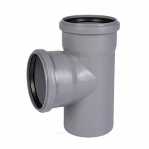 Тройник PP-H серый Дн 125х125х87гр б/нап в/к 33478