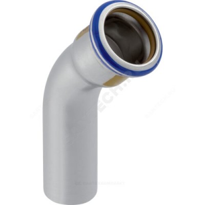 Отвод сталь нерж 45гр Дн 15 пресс/труба для газоснабжения Mapress Geberit 34021