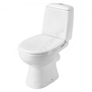 Унитаз-компакт Цезарь белый нижний подвод горизонт/выпуск 2/реж дюропласт Santek 1.WH30.1.745