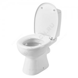 Унитаз-компакт Цезарь белый нижний подвод горизонт/выпуск 2/реж дюропласт Santek 1.WH30.1.745