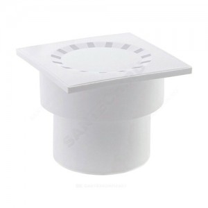 Трап нерегулируемый с гидрозатвором Дн 110 с пластиковой решёткой 150х150мм вертикальный выпуск Ostendorf 904046