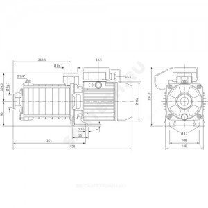 Насос многоступенчатый горизонтальный MHIL 306-E-1-230-50-2 PN10 1х230 В/50 Гц Wilo 4083902
