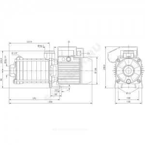 Насос многоступенчатый горизонтальный MHIL 503-E-1-230-50-2 PN10 1х230 В/50 Гц Wilo 4083906