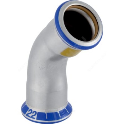 Отвод сталь нерж 45гр Дн 108 пресс для газоснабжения Mapress Geberit 34449