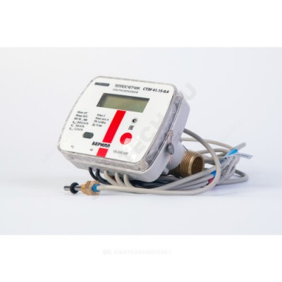 Теплосчетчик ультразвуковой СТЭУ 41 квартирный подача Ду 20 2,5м3/ч L=130мм импульсный резьба Итэлма