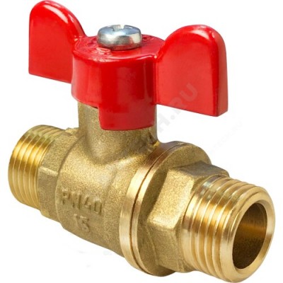 Кран шаровой латунь 11Б27фт1М Ду 15 Ру40 НР полнопроходной бабочка VALFEX VF.219.LB1.012