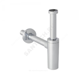 Сифон для умывальника бутылочный пластик 1 1/4"x32 с прямой трубкой хром без выпуска Geberit 151.034.21.1