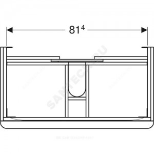Тумба под умывальник 90 Smyle Square белый глянец Geberit 500.354.00.1