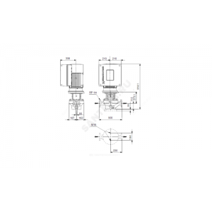 Насос ин-лайн с сухим ротором TPE 80-520/2-A-F-A-BAQE PN16 3х380-480В/50 Гц Grundfos 96110048