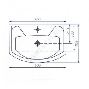Умывальник мебельный Элеганс 50 белый Rosa (Кировская керамика)